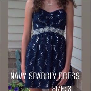 Navy Sparkly Dress